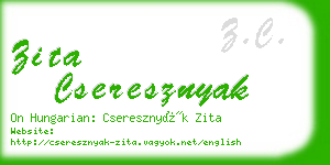 zita cseresznyak business card